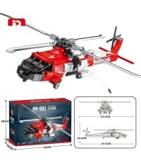 Klocki konstrukcyjne helikopter HH-60J, 1137 elementów