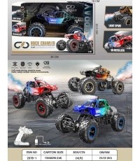 Samochód zdalnie sterowany REAL ROCK Crawler z funkcją dymu, niebieski