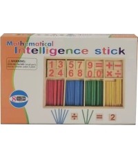 Drewniana gra matematyczna z patyczkami