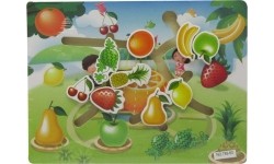 Zestaw drewnianych puzzli Owoce i warzywa