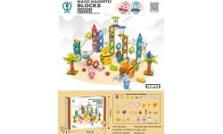 Klocki magnetyczne ZOO Ball, zestaw 153 szt.