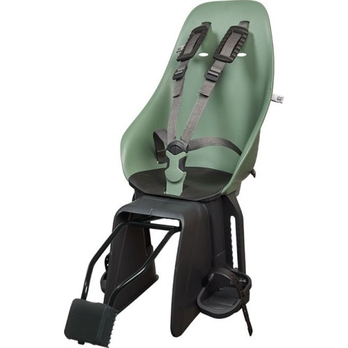 Fotelik rowerowy montowany z tyłu z adapterem i uchwytem na sztycę Urban Iki - Icho Green/Bincho Black