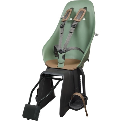 Fotelik rowerowy montowany z tyłu z adapterem i uchwytem na sztycę Urban Iki - Icho Green/Kurumi Brown