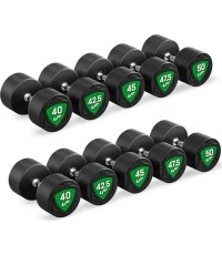 Zestaw hantli stałych poliuretanowych 40-50kg (skok co 2,5kg) 450 kg – UpForm
