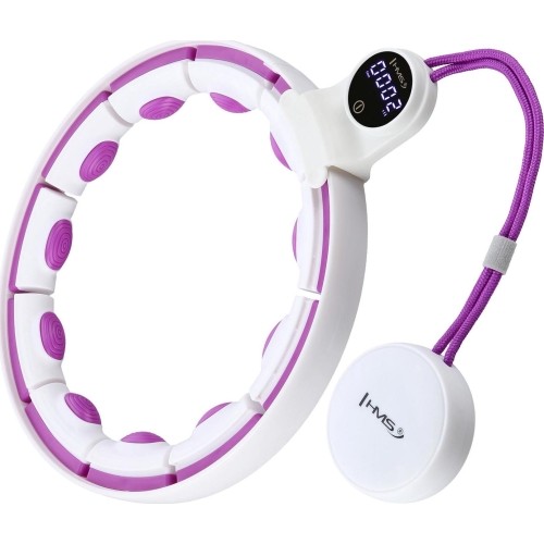 HHM17 HULA HOOP WHITE/VIOLET MAGNETIC WITH WEIGHT + COUNTER HMS