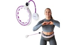 HHM17 HULA HOOP WHITE/VIOLET MAGNETIC WITH WEIGHT + COUNTER HMS