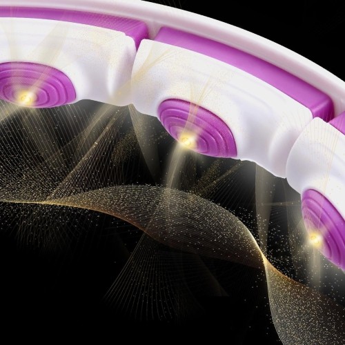 HHM17 HULA HOOP WHITE/VIOLET MAGNETIC WITH WEIGHT + COUNTER HMS