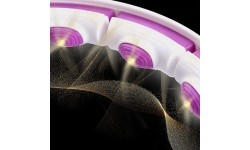 HHM17 HULA HOOP WHITE/VIOLET MAGNETIC WITH WEIGHT + COUNTER HMS