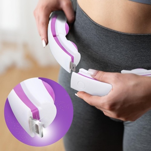 HHM17 HULA HOOP WHITE/VIOLET MAGNETIC WITH WEIGHT + COUNTER HMS