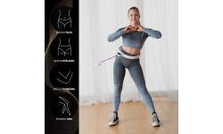 HHM17 HULA HOOP WHITE/VIOLET MAGNETIC WITH WEIGHT + COUNTER HMS