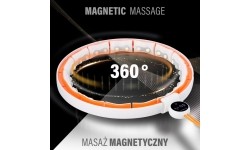 HHM21 HULA HOOP TPE WHITE/ORANGE MAGNETIC WITH WEIGHT + COUNTER HMS