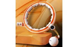 HHM21 HULA HOOP TPE WHITE/ORANGE MAGNETIC WITH WEIGHT + COUNTER HMS