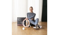 HHM21 HULA HOOP TPE WHITE/ORANGE MAGNETIC WITH WEIGHT + COUNTER HMS