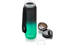 Sportowa butelka na wodę Meteor 1000 ml ciemnozielona - Czarny / Zielony