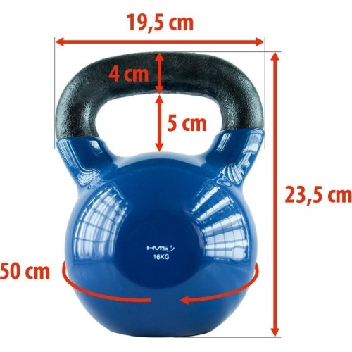 Kettlebell żeliwny KNV HMS - 16 kg