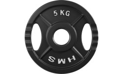 Talerz obciążeniowy żeliwny HMS TOD 51 mm olimpijski do treningu siłowego - 5 kg