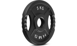 Talerz obciążeniowy żeliwny HMS TOD 51 mm olimpijski do treningu siłowego - 5 kg