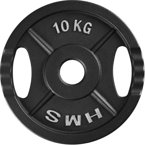 Talerz obciążeniowy żeliwny HMS TOD 51 mm olimpijski do treningu siłowego - 10 kg