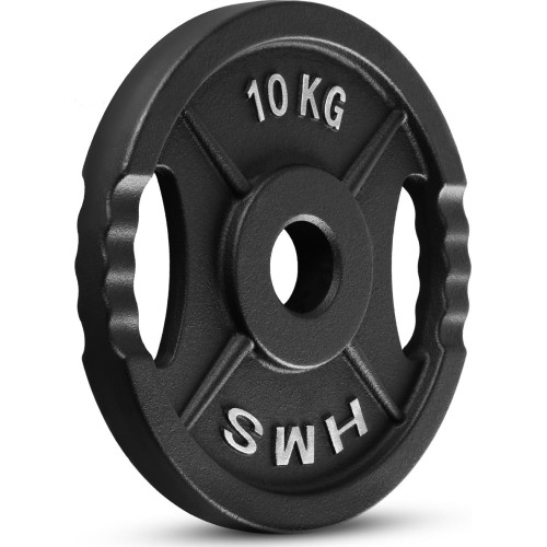 Talerz obciążeniowy żeliwny HMS TOD 51 mm olimpijski do treningu siłowego - 10 kg