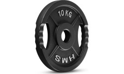 Talerz obciążeniowy żeliwny HMS TOD 51 mm olimpijski do treningu siłowego - 10 kg