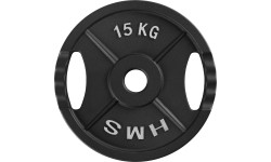 Talerz obciążeniowy żeliwny HMS TOD 51 mm olimpijski do treningu siłowego - 15 kg