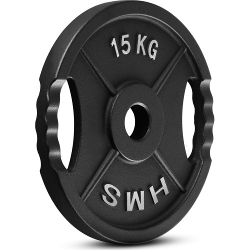 Talerz obciążeniowy żeliwny HMS TOD 51 mm olimpijski do treningu siłowego - 15 kg