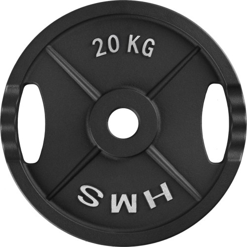 Talerz obciążeniowy żeliwny HMS TOD 51 mm olimpijski do treningu siłowego - 20 kg