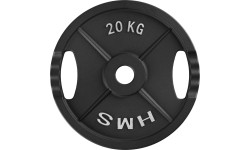 Talerz obciążeniowy żeliwny HMS TOD 51 mm olimpijski do treningu siłowego - 20 kg