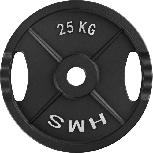 Talerz obciążeniowy żeliwny HMS TOD 51 mm olimpijski do treningu siłowego - 25 kg