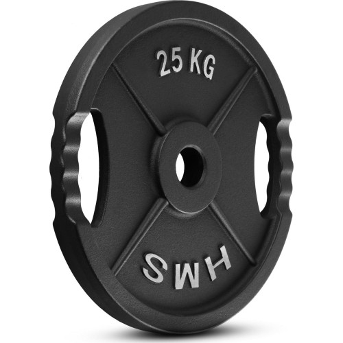 Talerz obciążeniowy żeliwny HMS TOD 51 mm olimpijski do treningu siłowego - 25 kg