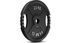 Talerz obciążeniowy żeliwny HMS TOD 51 mm olimpijski do treningu siłowego - 25 kg