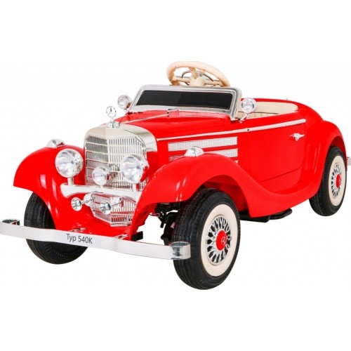 Pojazd elektryczny dla dzieci Mercedes Benz Retro Type 540A, czerwony