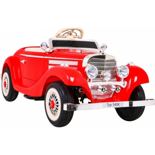 Pojazd elektryczny dla dzieci Mercedes Benz Retro Type 540A, czerwony