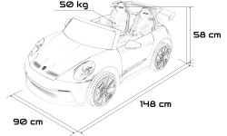 Pojazd elektryczny Porsche 911 GT3 STRONG MP4, różowy