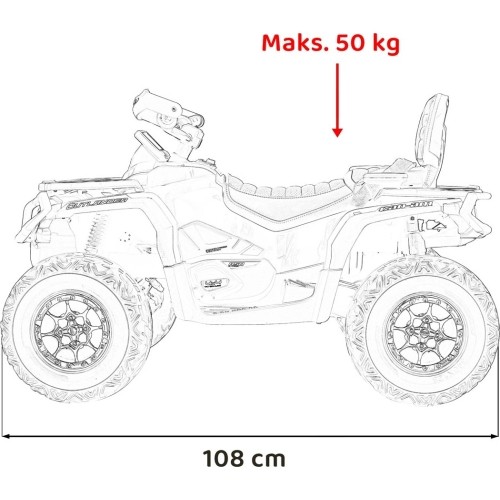 Quad Can Am Outlander ATV ze zdalnym sterowaniem, czerwony