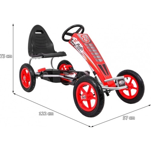 Gokart na pedały Full Ahead AIR czerwony