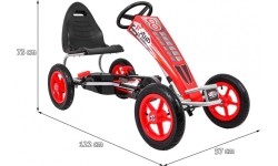 Gokart na pedały Full Ahead AIR czerwony