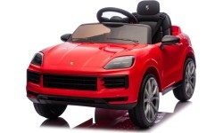 Pojazd elektryczny Porsche Cayenne, czerwony
