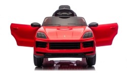 Pojazd elektryczny Porsche Cayenne, czerwony