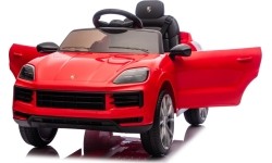 Pojazd elektryczny Porsche Cayenne, czerwony