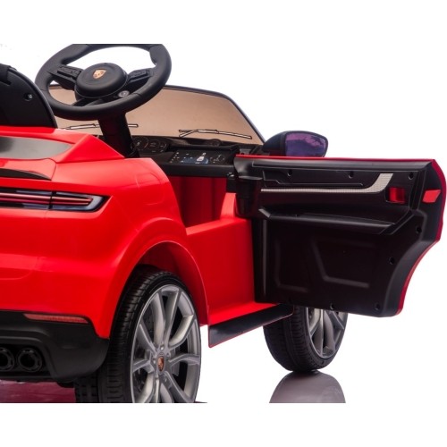 Pojazd elektryczny Porsche Cayenne, czerwony