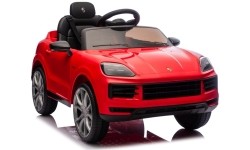 Pojazd elektryczny Porsche Cayenne, czerwony
