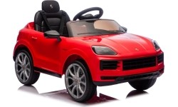Pojazd elektryczny Porsche Cayenne, czerwony