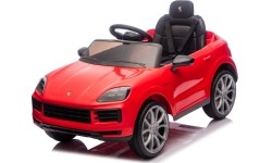 Pojazd elektryczny Porsche Cayenne, czerwony