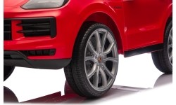 Pojazd elektryczny Porsche Cayenne, czerwony