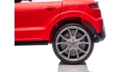 Pojazd elektryczny Porsche Cayenne, czerwony
