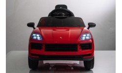 Pojazd elektryczny Porsche Cayenne, czerwony