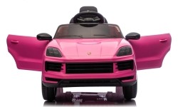 Pojazd elektryczny Porsche Cayenne, różowy