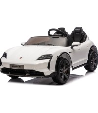 Pojazd elektryczny dla dzieci Porsche Taycan Turbo S, biały