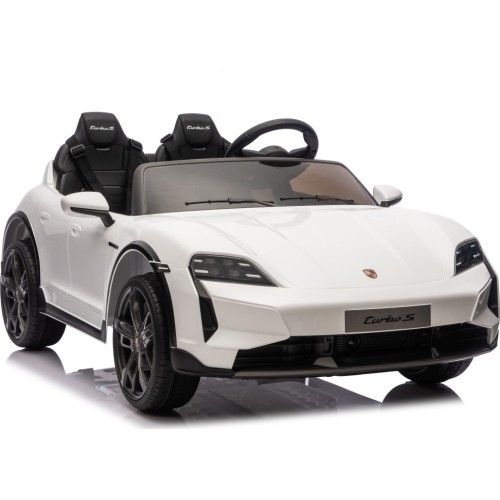 Pojazd elektryczny dla dzieci Porsche Taycan Turbo S, biały